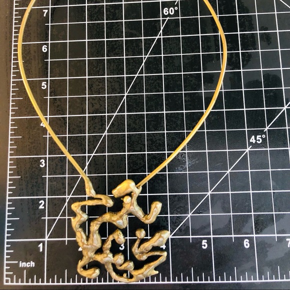 Vintage Brutalist Free form Statement necklace - Picture 11 of 14